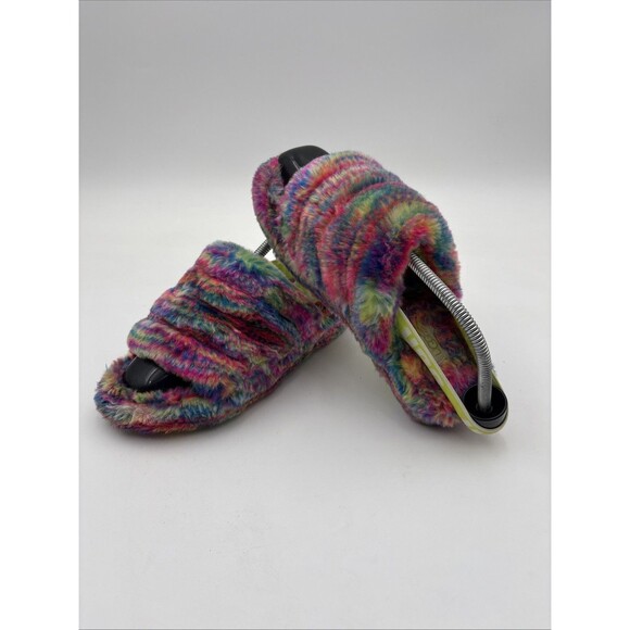 UGG Fluff Yeah Pixelate Women's Size 7 Multicolor 1125007  slides slippers - Picture 1 of 7